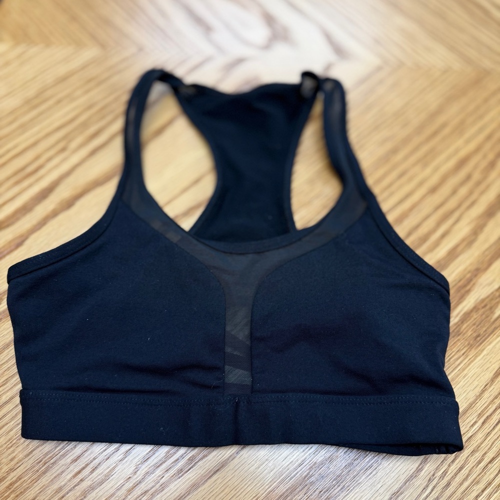 Lorna Jane Black Mesh Sports Bra